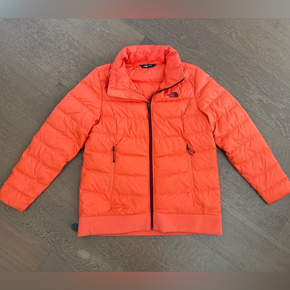 The North Face‎ Orange Quilted Ski Puffer Jacket